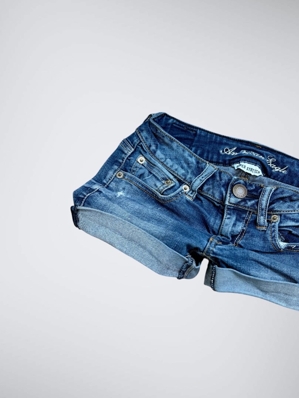 American Eagle Outfitters Ultra Low Rise Micro Denim Shorts - Picture 3 of 7
